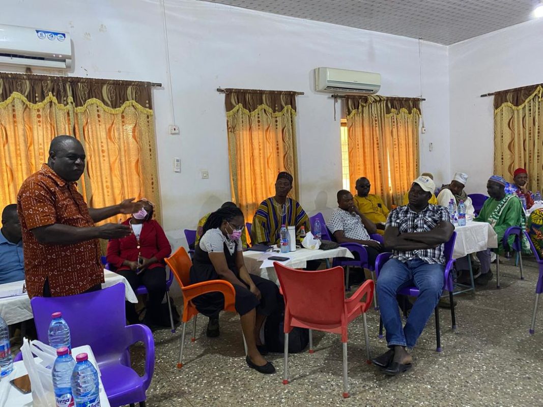 Participants at the zoonotic disease reporting planning workshop in West Africa