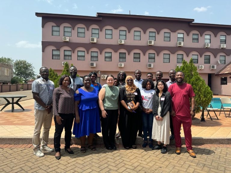Participants at the HIV care knowledge dissemination workshop in Kumasi, Ghana